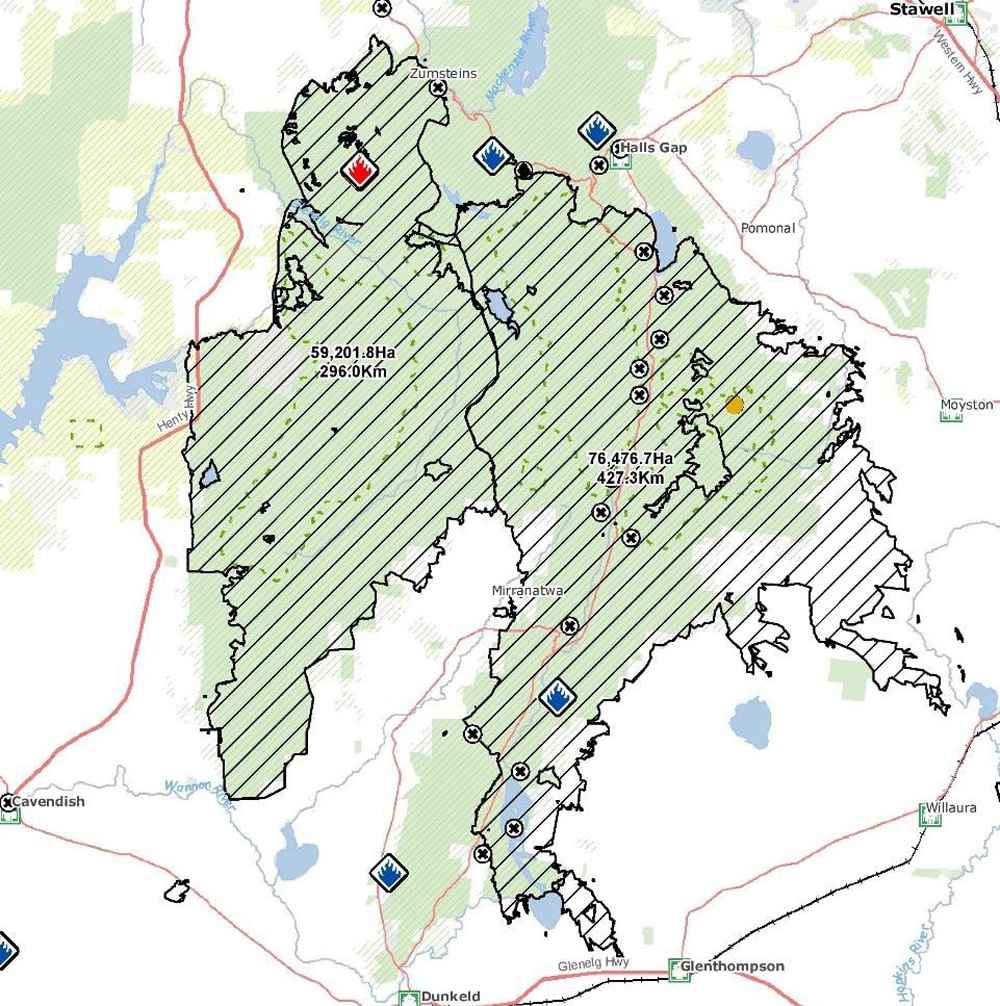 More than 70 per cent of the 168,000 hectare Grampians National Park (Gariwerd) burned during the summer 2024-25 fires.