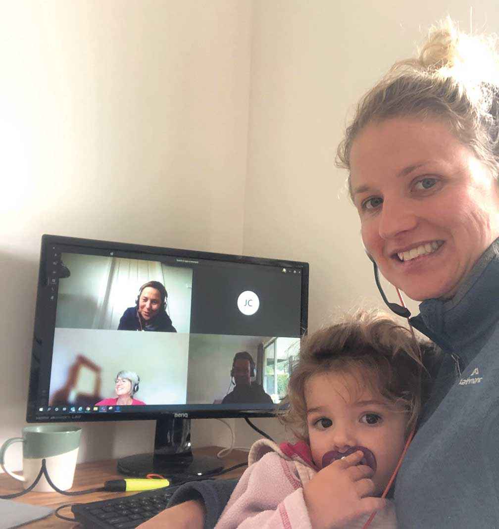 A Zoom meeting with Landcare staff assisted by my daughter Maggie – Kathleen Brack.