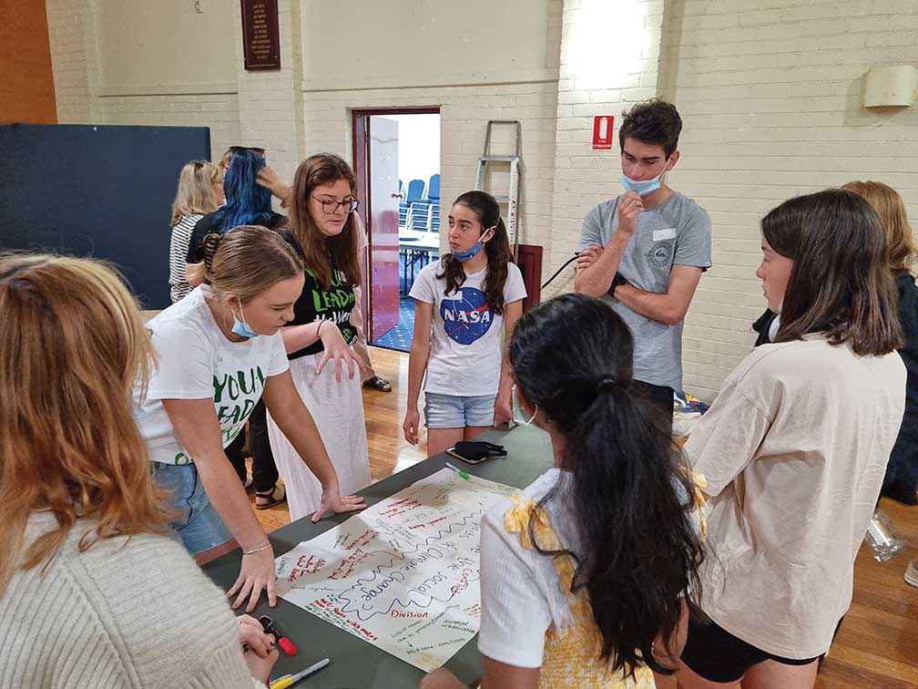 The first day of the Indigo Shire Youth Climate Summit included a brainstorming session where we moved around talking about what climate change can look like in the real world and for different people.