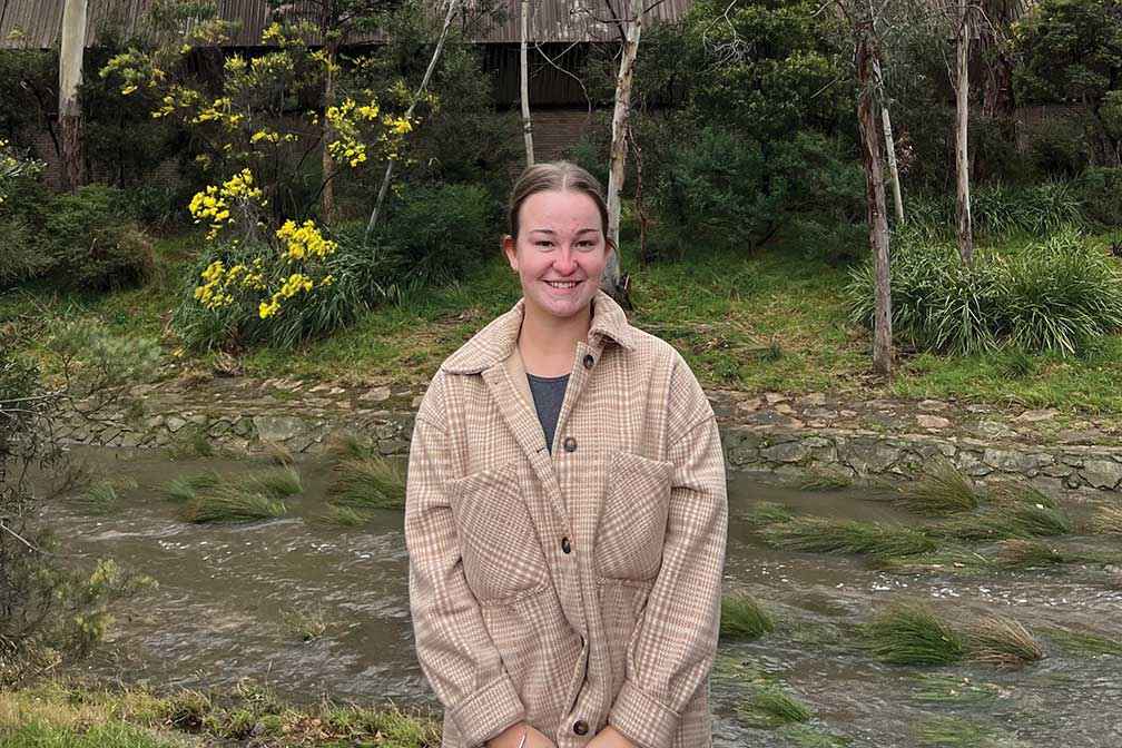 Ella Cheeseman in Canberra where she manages her involvement with Indigo Shire Youth for Climate Action while studying at university.