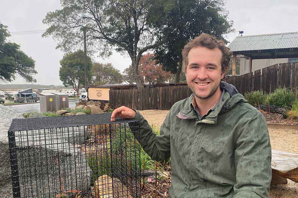 One of the projects Bryce Watts-Parker is most proud of is the Mallacoota Endemic Garden, which has specimens of more than 50 rare, threatened or endangered species, including the critically endangered Mt Imlay Mallee (Eucalyptus imlayensis), which was completely burnt out in the Black Summer bushfires.