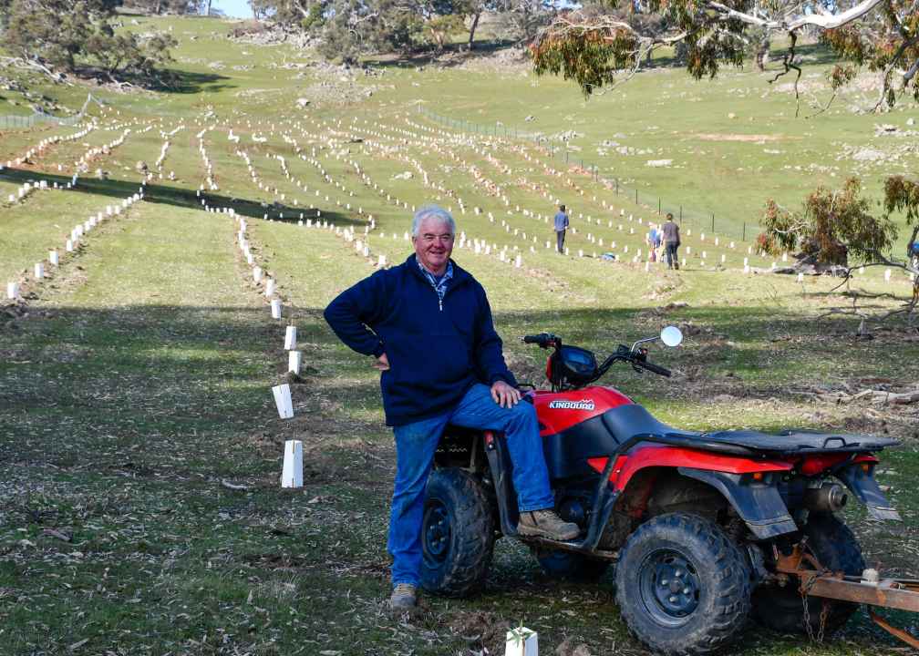 Paul Harrington at one of the group’s planting sites.
