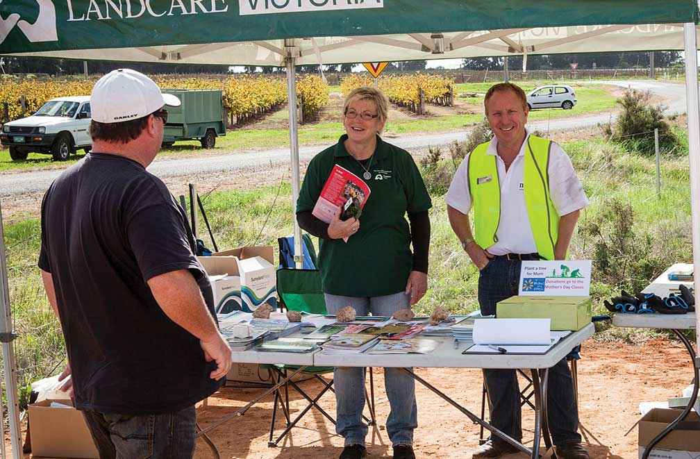 Kevin Chaplin (right) at a Mallee Trees for Mum event in 2014.