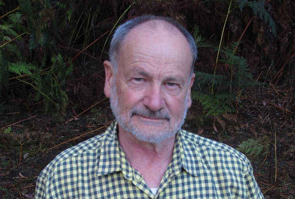 David Cummings on his bush property at Erica that he manages for conservation.