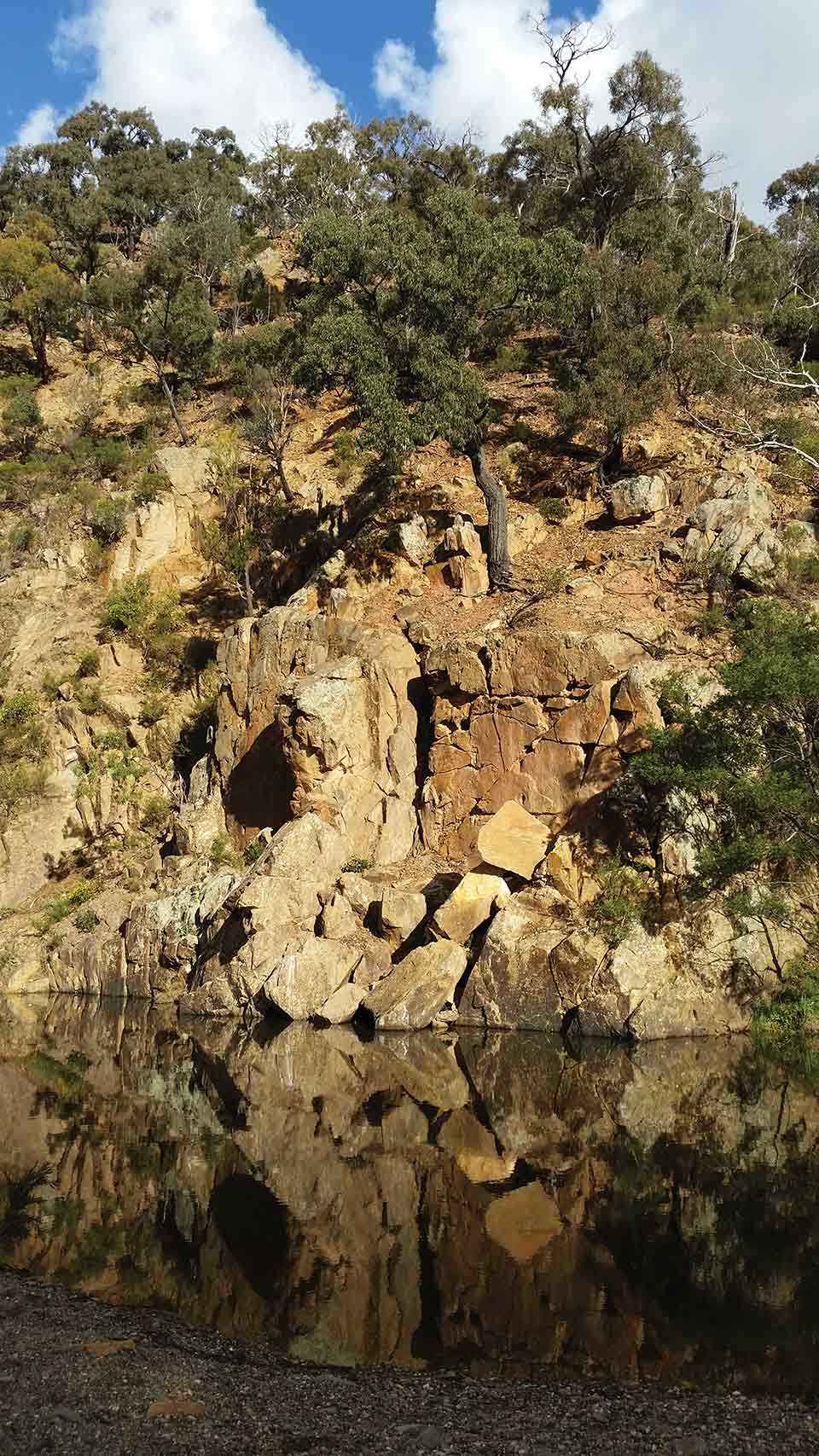 A view along the Lerderderg River in the proposed Wombat-Lerderderg National Park. 