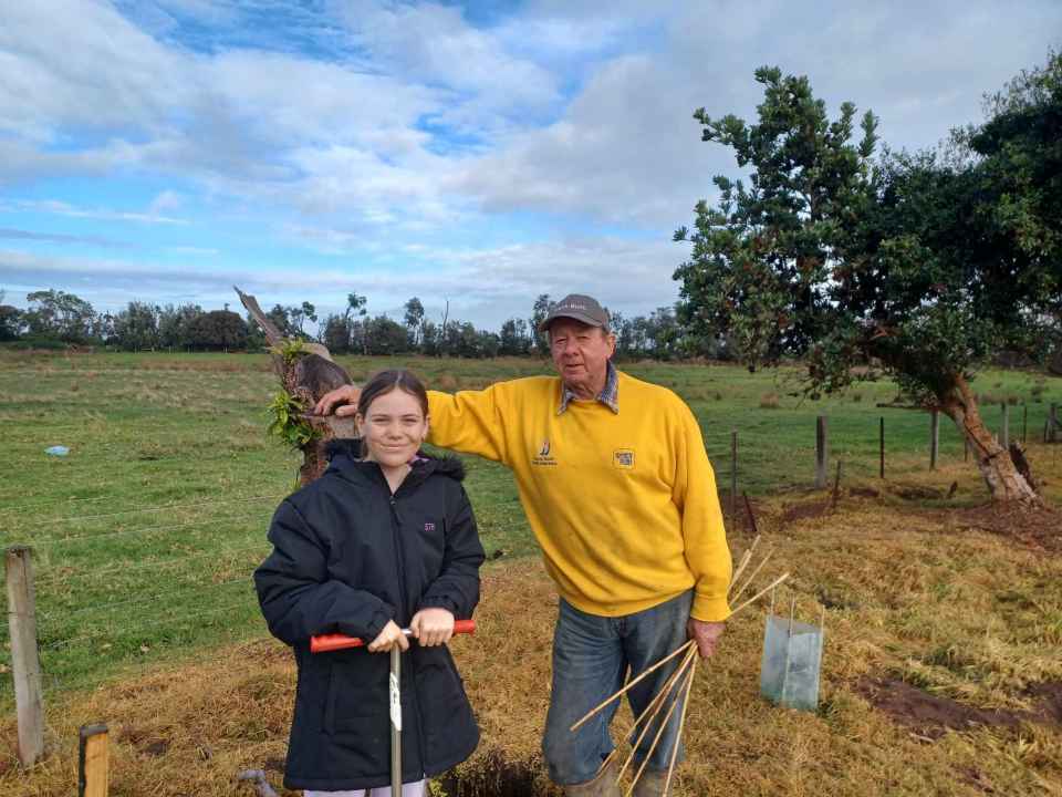 Estelle Bateman and Lew Potter at a Bass Valley Planting.jpg