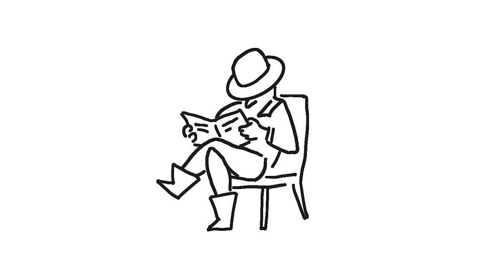 magazine reader graphic